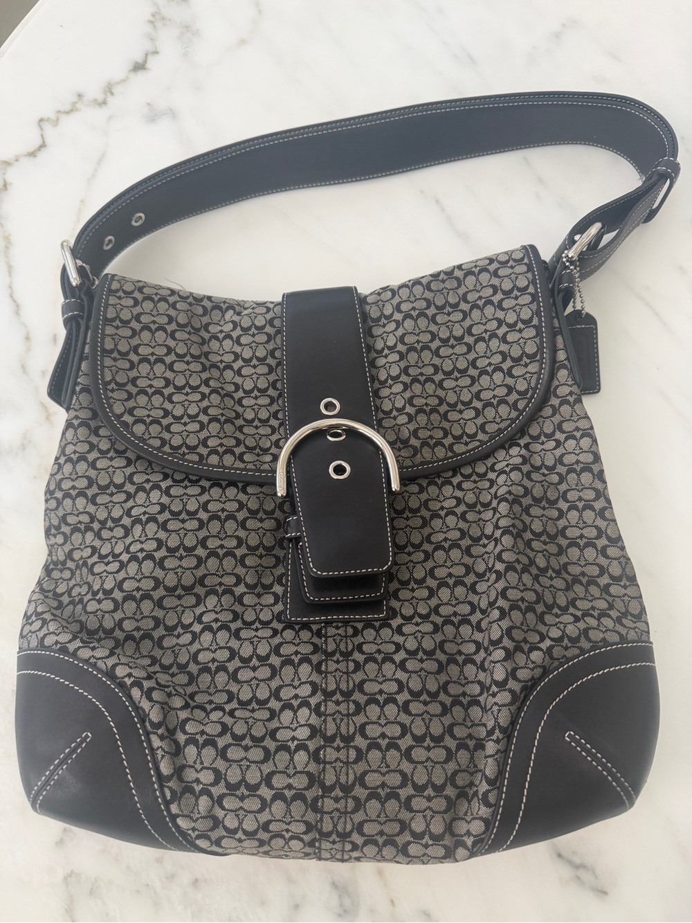 Vintage Coach SoHo Signature Mini C Black